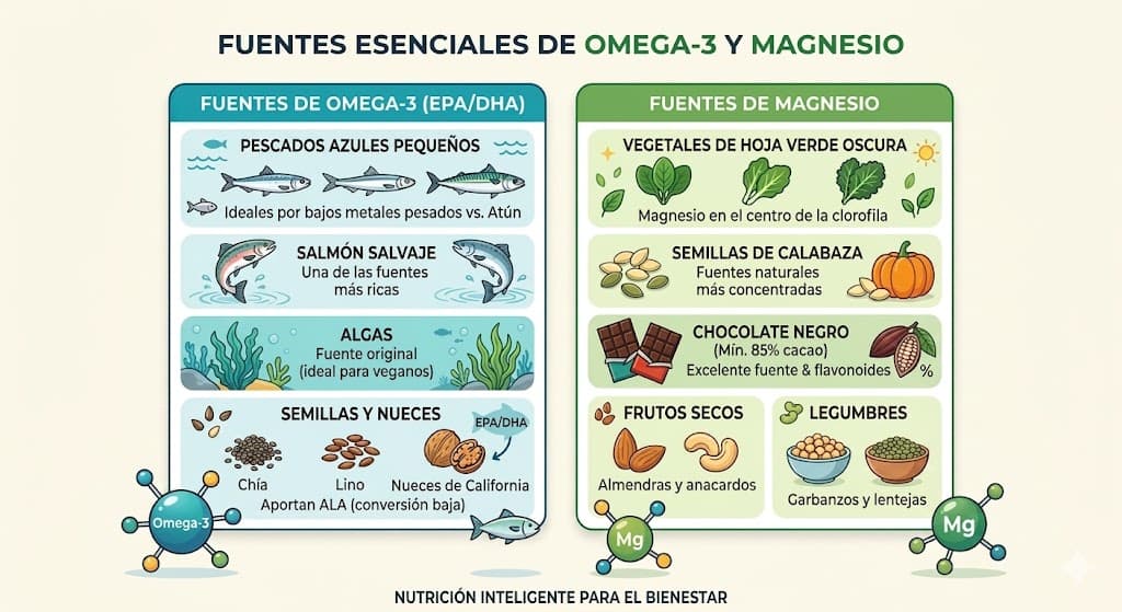 Omega-3 y Magnesio: Nutrientes fundamentales contra el estrés crónico